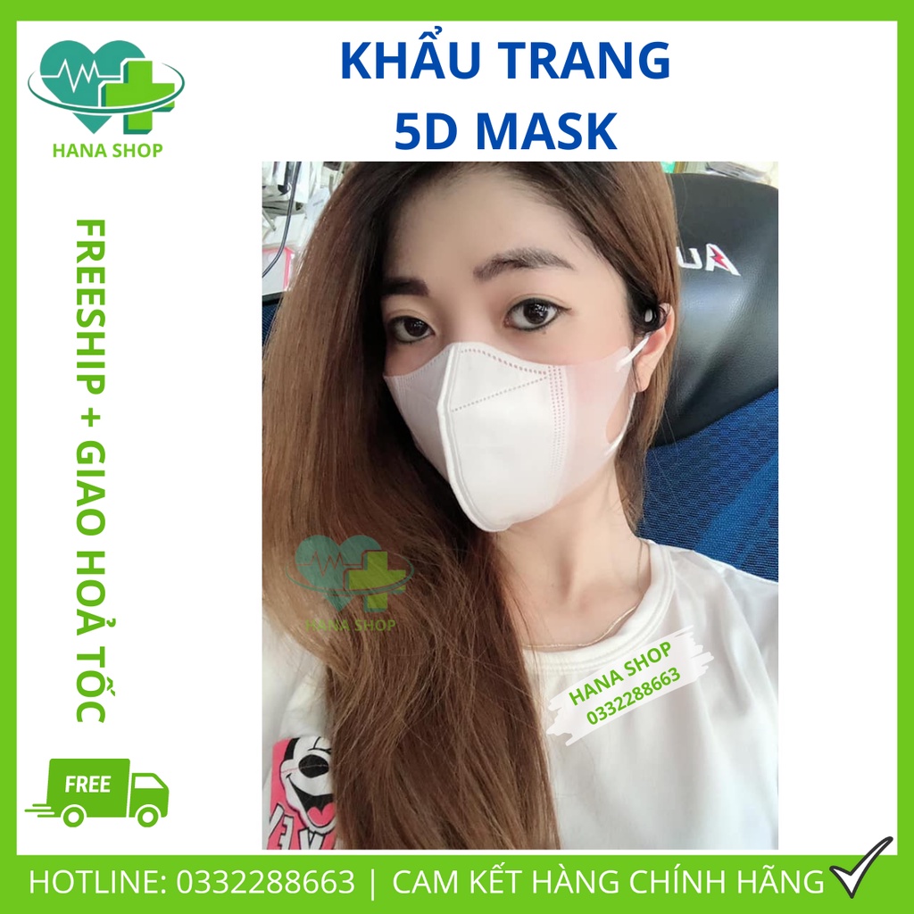 [Set 200 Cái] Khẩu Trang 5D Thịnh Phát Chính Hãng, Hàng Cao Cấp Vải Không Dệt 3 Lớp Lọc Bụi Mịn Chống Lem Son