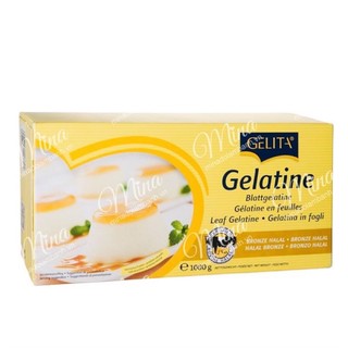 Lá gelatine/gelatine lá gelita đức - 5 lá