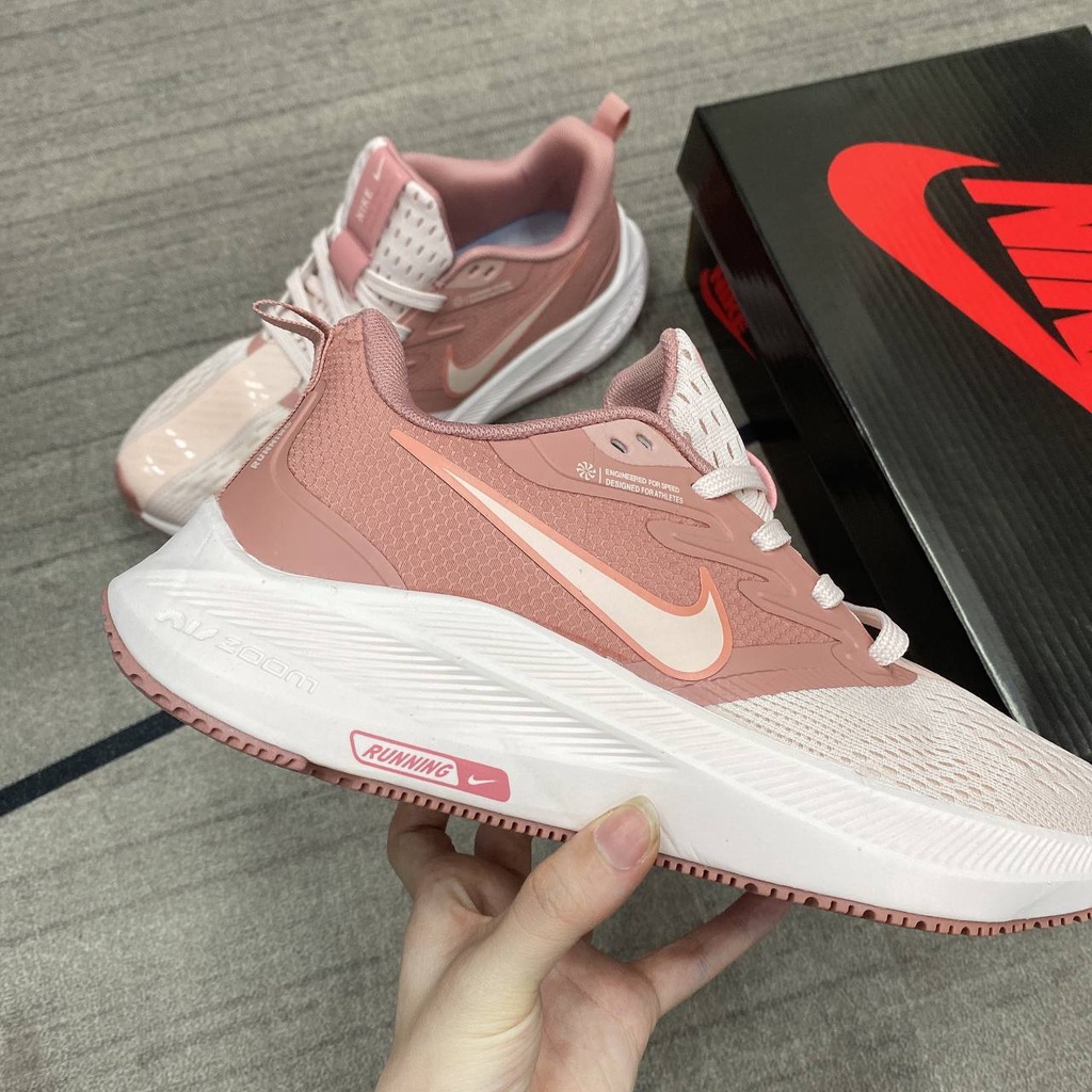 Giày Thể Thao Nữ Sneaker Nike_Zoom Water Shell Hồng Siêu Nhẹ Thích Hợp Chạy Bộ Hàng Cao Cấp