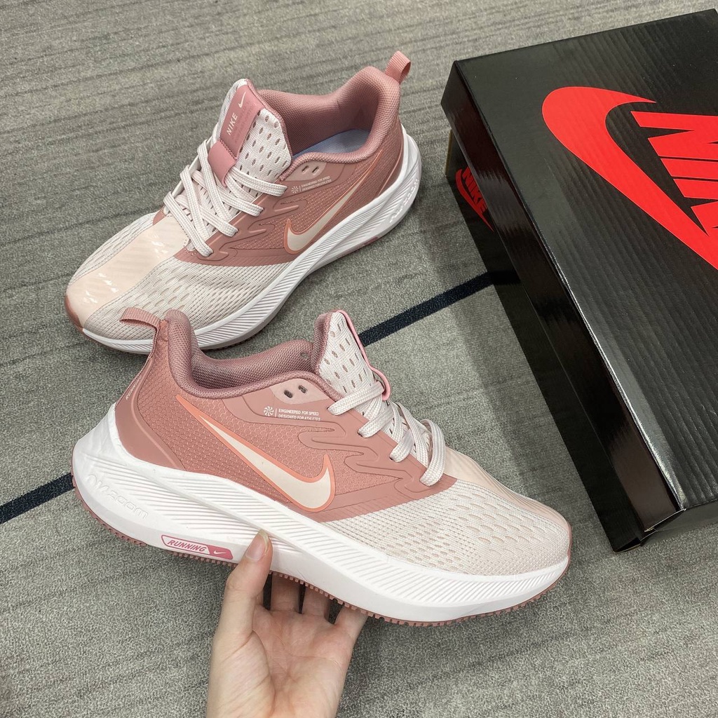 Giày Thể Thao Nữ Sneaker Nike_Zoom Water Shell Hồng Siêu Nhẹ Thích Hợp Chạy Bộ Hàng Cao Cấp