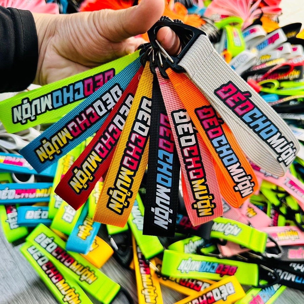 Móc Khóa Dây Chữ Khịa KhongChoMuon đủ màu