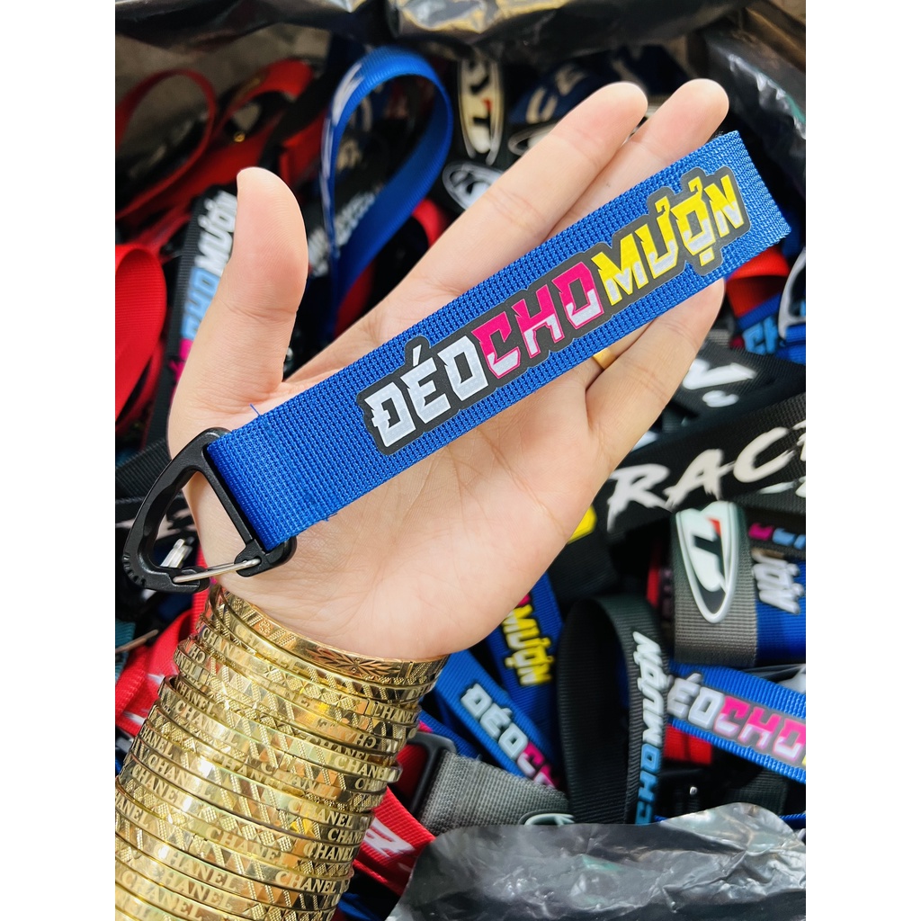 Móc Khóa Dây Chữ Khịa KhongChoMuon đủ màu