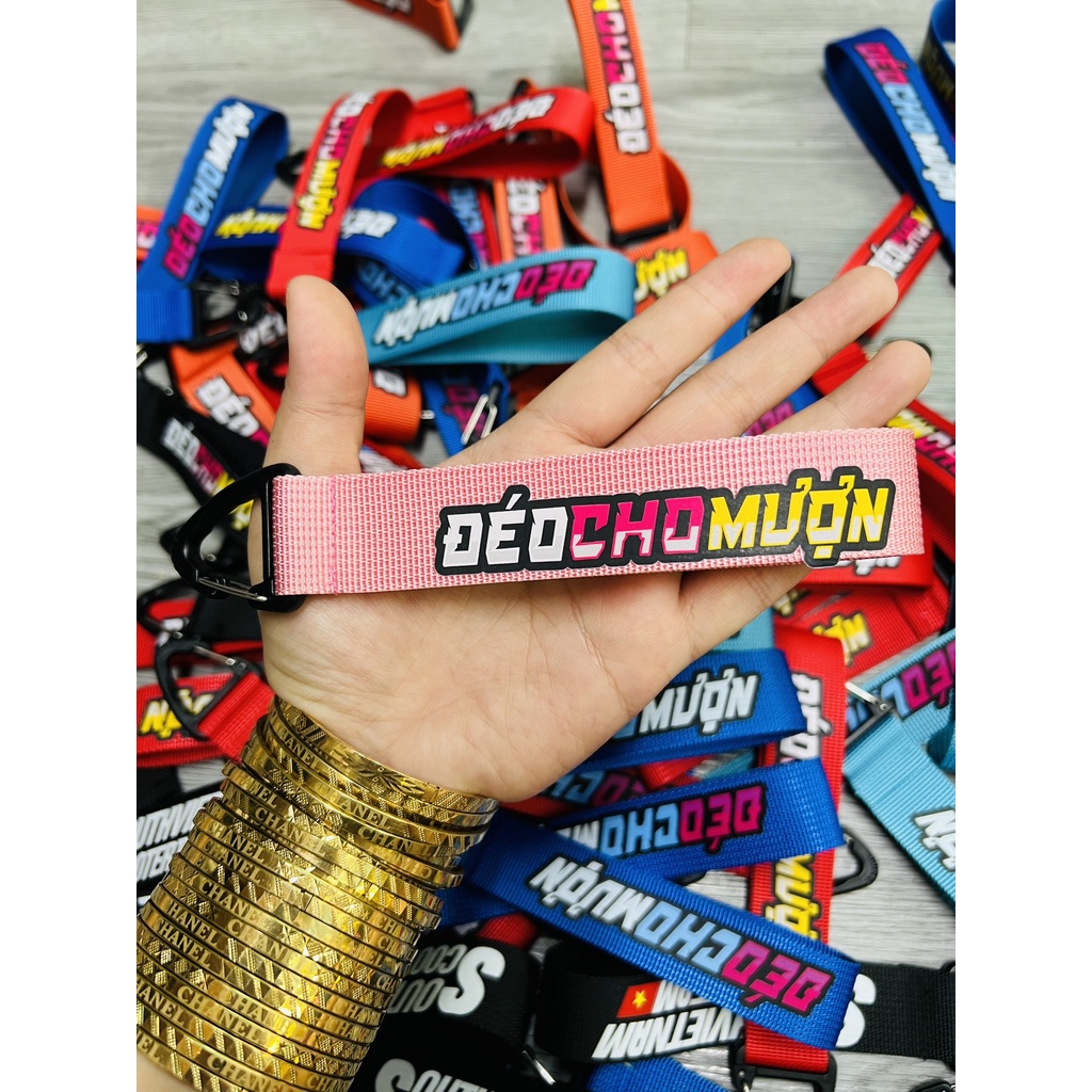 Móc Khóa Dây Chữ Khịa KhongChoMuon đủ màu