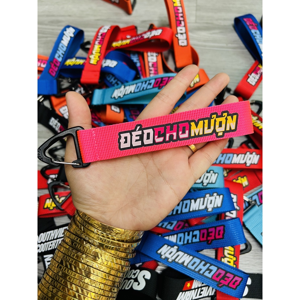 Móc Khóa Dây Chữ Khịa KhongChoMuon đủ màu