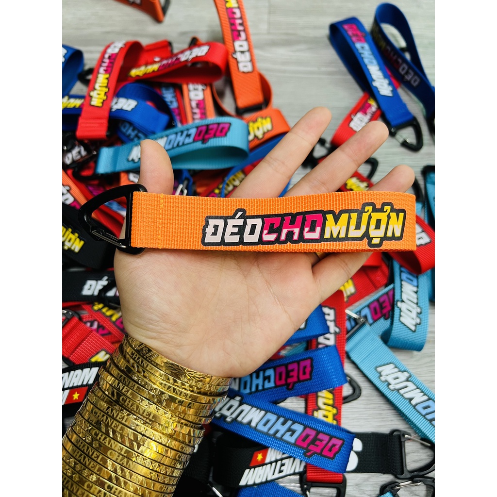 Móc Khóa Dây Chữ Khịa KhongChoMuon đủ màu