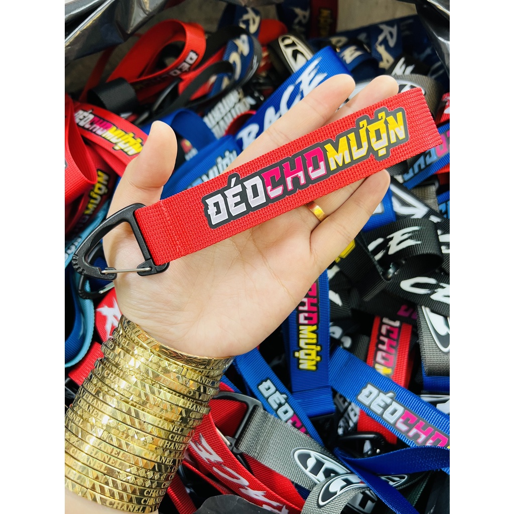 Móc Khóa Dây Chữ Khịa KhongChoMuon đủ màu