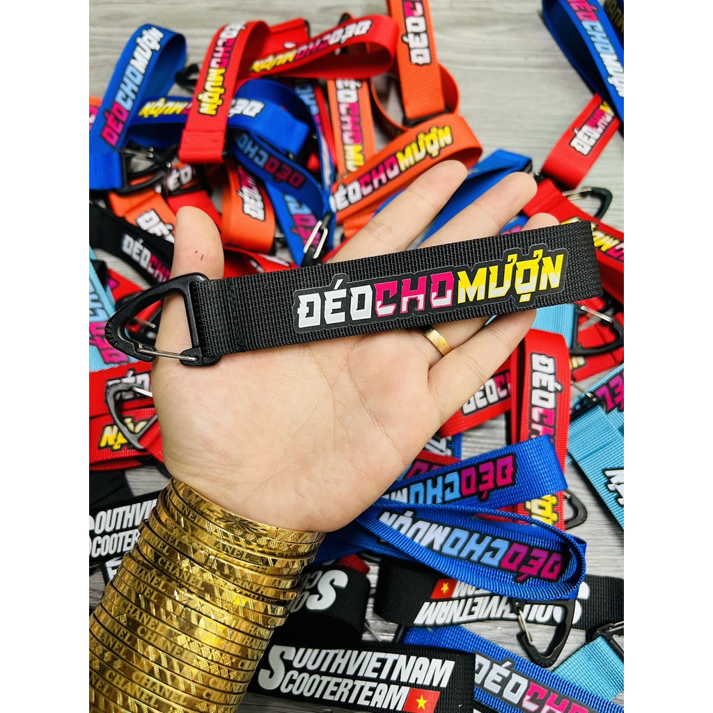 Móc Khóa Dây Chữ Khịa KhongChoMuon đủ màu