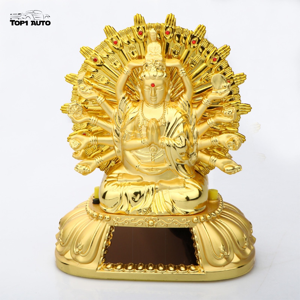 Tượng phật bà quan âm nghìn mắt nghìn tay có vòng xoay sử dụng năng lượng mặt trời cao cấp P108
