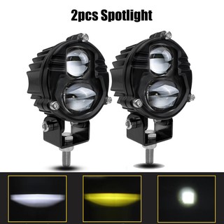 Đèn pha led 3 inch 100w 4x4 ánh sáng trắng / vàng chuyên dụng cho xe hơi / xe tải atv utv