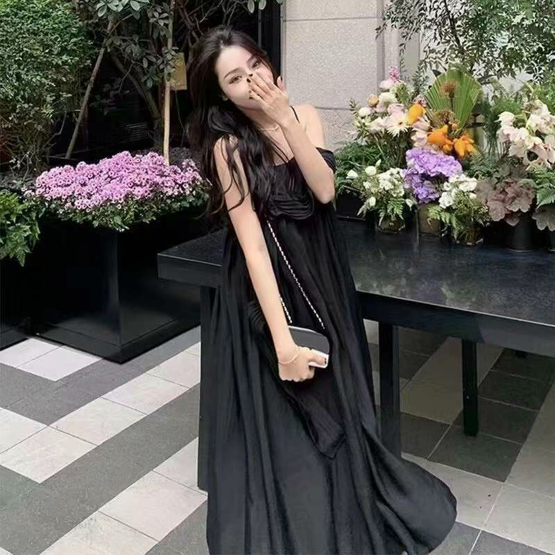 Váy bầu mùa hè thời trang dự tiệc Dambauxinh-KS949 Đầm bầu thiết kế hai dây freesize dưới 70kg