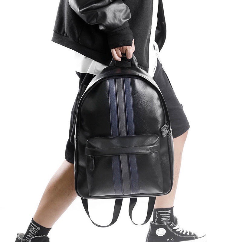 Balo da thời trang nam nữ da PU cao cấp chống thấm nước cặp đi học đi chơi ulzzang balo đựng laptop 15.6 in