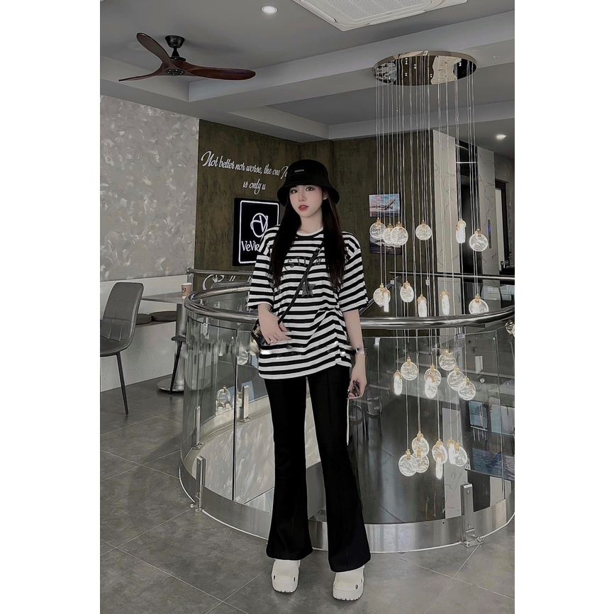 Set bộ kẻ + quần ống loe Jullie.De' Clothing