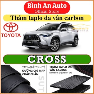 Thảm taplo TOYOTA CROSS  thảm phủ taplo da dập vân cacbon cao cấp chống nóng hiệu quả