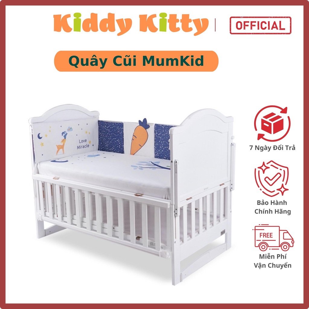 Bộ quây cũi cotton cao cấp loại 1 có thể tháo rời và giặt được giúp bảo vệ bé