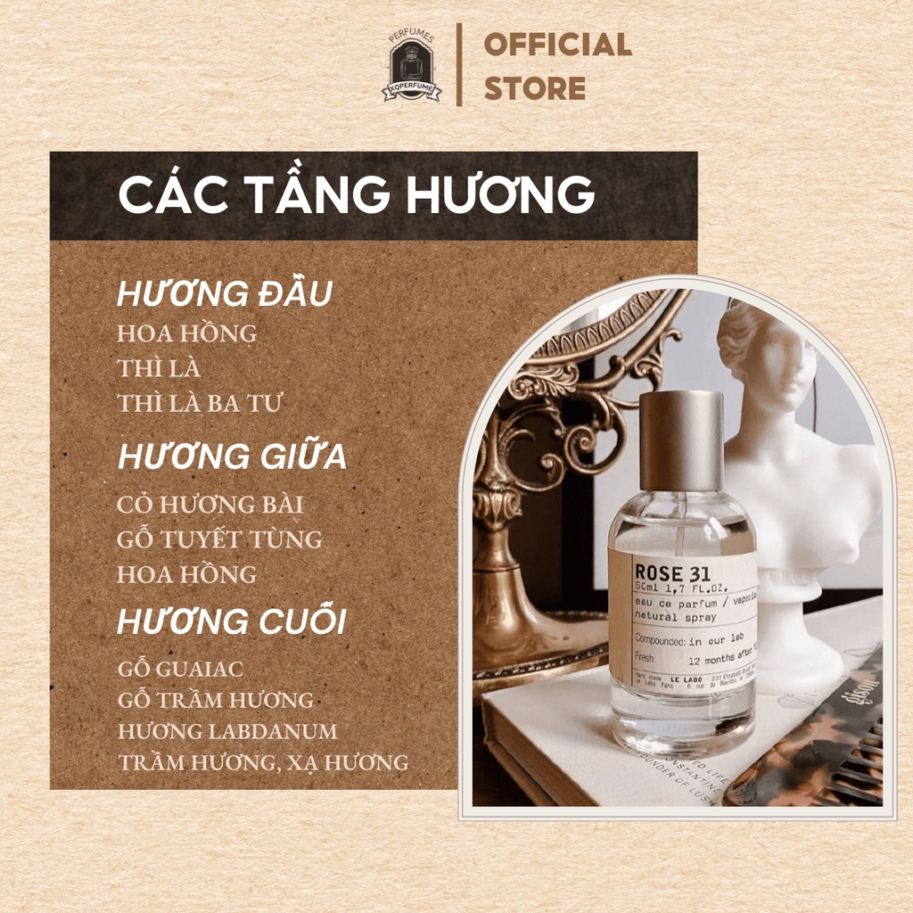 [CHÍNH HÃNG] Nước Hoa Nam Nữ (Unisex) Le Labo Rose 31 Chiết 10ml Cuốn hút, Tinh tế, Sang trọng | BigBuy360 - bigbuy360.vn