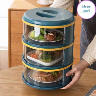 lồng bàn 5 tầng cửa kéo , lồng bàn giữ nhiệt nhiều tầng chống bụi bẩn GG51
