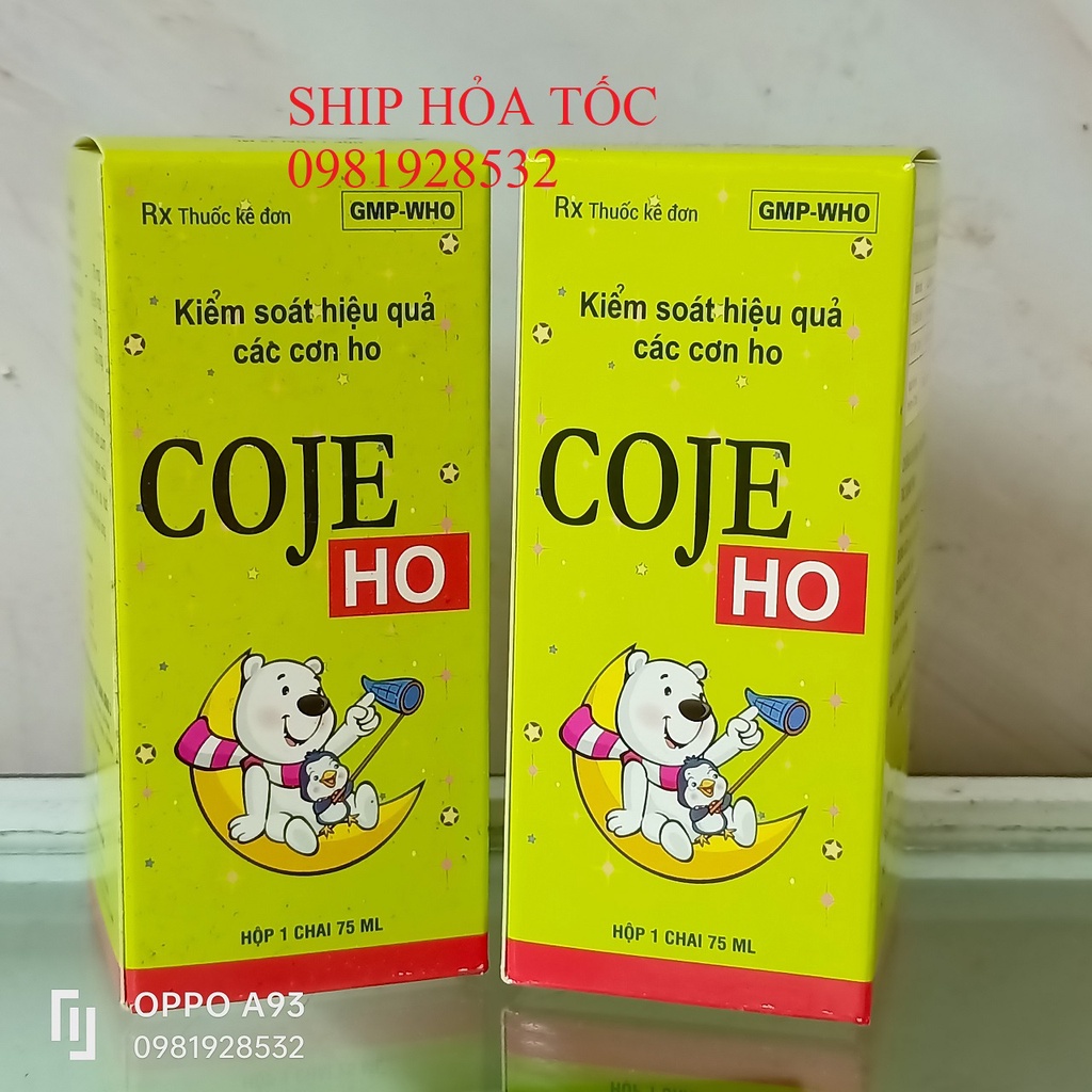 Coje Ho (Chai 75ml) giúp giảm ho, long đờm