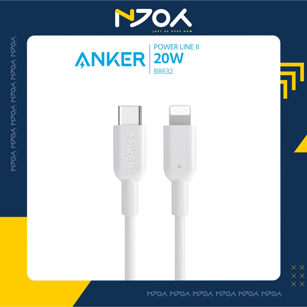 Dây Sạc Nhanh 20W ANKER Powerline II Chân Cắm Type C Độ Dài 1m Chính Hãng Siêu Bền Cho iP14 Pro Max 13 Pro Max Njoyshop