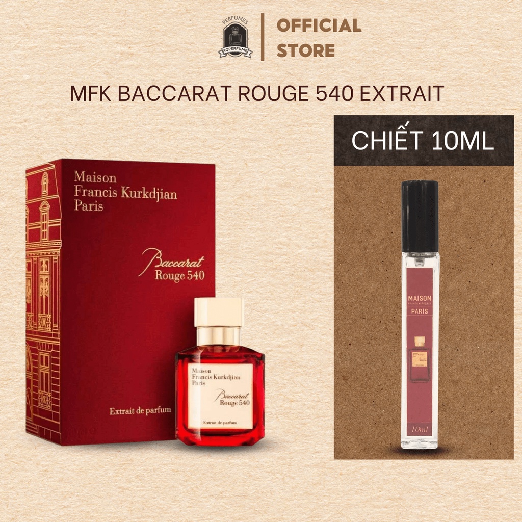 Nước Hoa Nữ MFK Baccarat Rouge 540 EDP chiết 10ml Mẫu thử nước hoa chiết nữ cao cấp hương hoa cỏ ngọt ngào