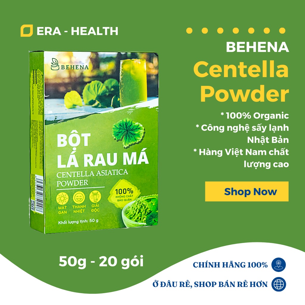 Bột Rau Má Nguyên Chất Behena Sấy Lạnh Hữu Cơ 50g