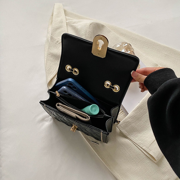 Túi xách nữ đeo chéo 3 ngăn - Túi đeo vai khóa xoay thời trang hàn quốc 542