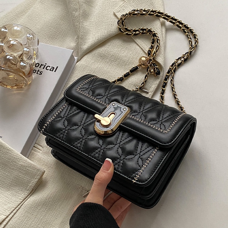 Túi xách nữ đeo chéo 3 ngăn - Túi đeo vai khóa xoay thời trang hàn quốc 542