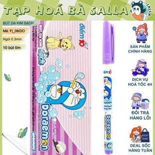 Hộp 10 Bút Lông Kim Doraemon Mực Tím FL08/DO