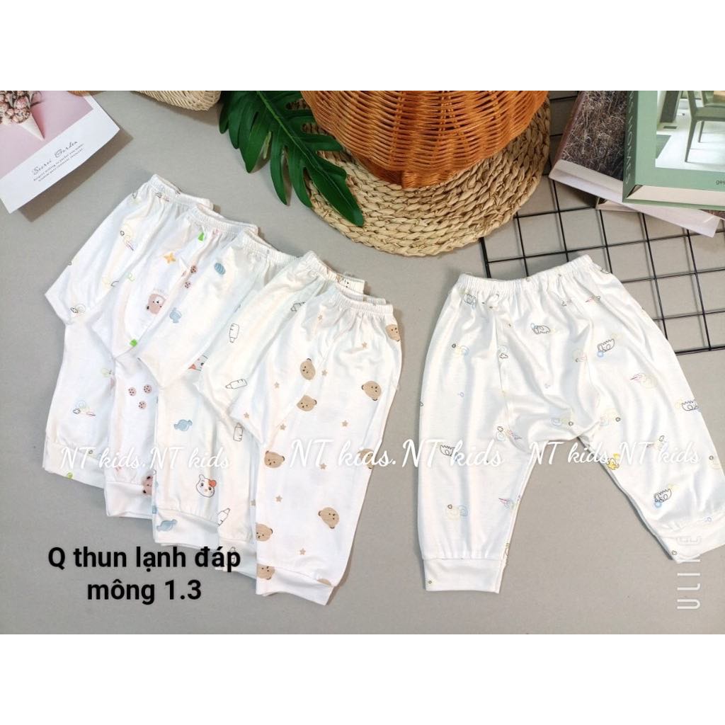 Quần Thun Lạnh Đáp Đũng Cho Bé Trai Bé Gái Size Từ 4-9kg