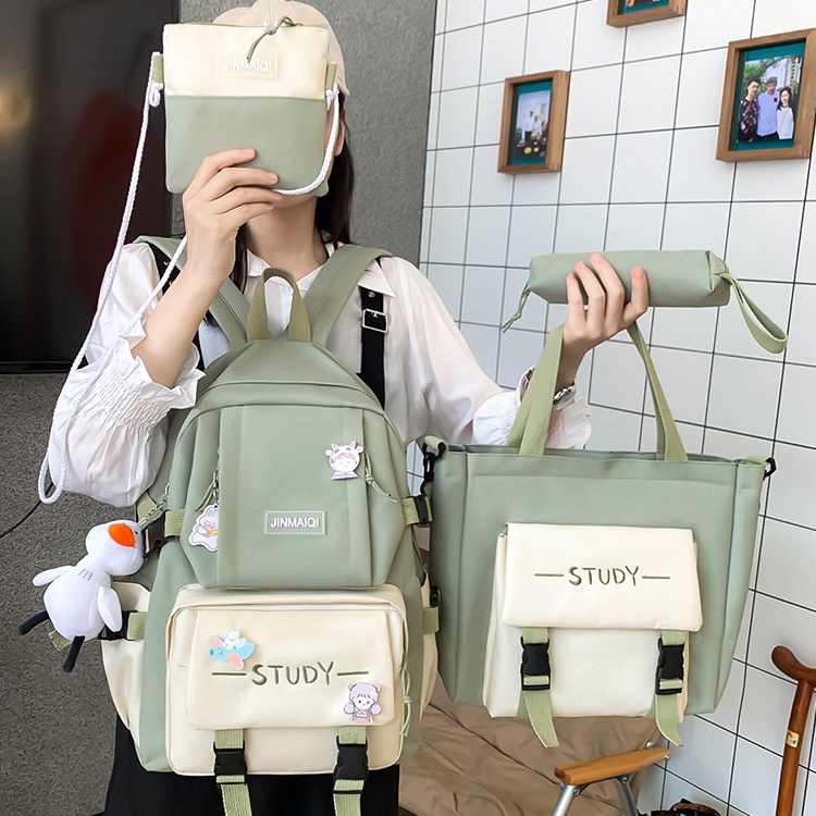 Balo Túi Xách HAPPIBAG Combo 4 món Phong Cách Ulzzang Hàn Quốc, Phù Hợp Đi Học Đi Chơi AL11
