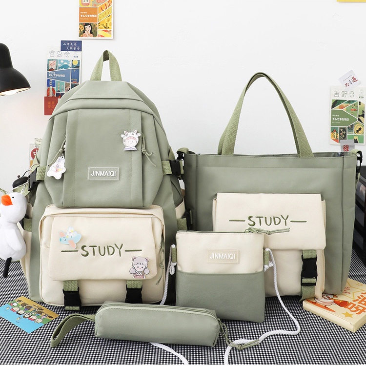 Balo Túi Xách HAPPIBAG Combo 4 món Phong Cách Ulzzang Hàn Quốc, Phù Hợp Đi Học Đi Chơi AL11