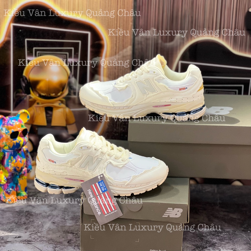 Giày thể thao New Balance 2002R 'Protection Pack Sea Salt' M2002RDC, Giày Sneaker NB 2002r Sea Salt Màu Trắng Kem Cream