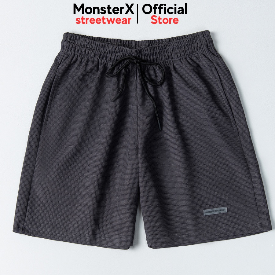 Quần Short Đùi Xốp Ô Vuông unisex MONSTER X STREET nam nữ thể thao oversize Hàn Quốc Ulzzang