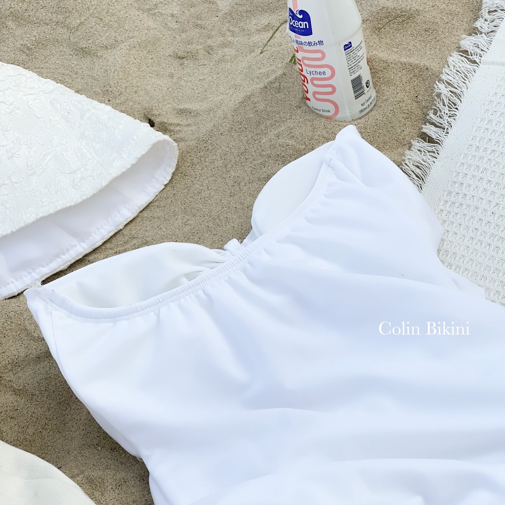 Set Đồ Bơi Liền Thân Cut-out Đính Hoa Hồng Trắng - Monokini Đồ Đi Tắm Biển Một Mảnh Thời Trang Sexy Quyến Rũ | BigBuy360 - bigbuy360.vn