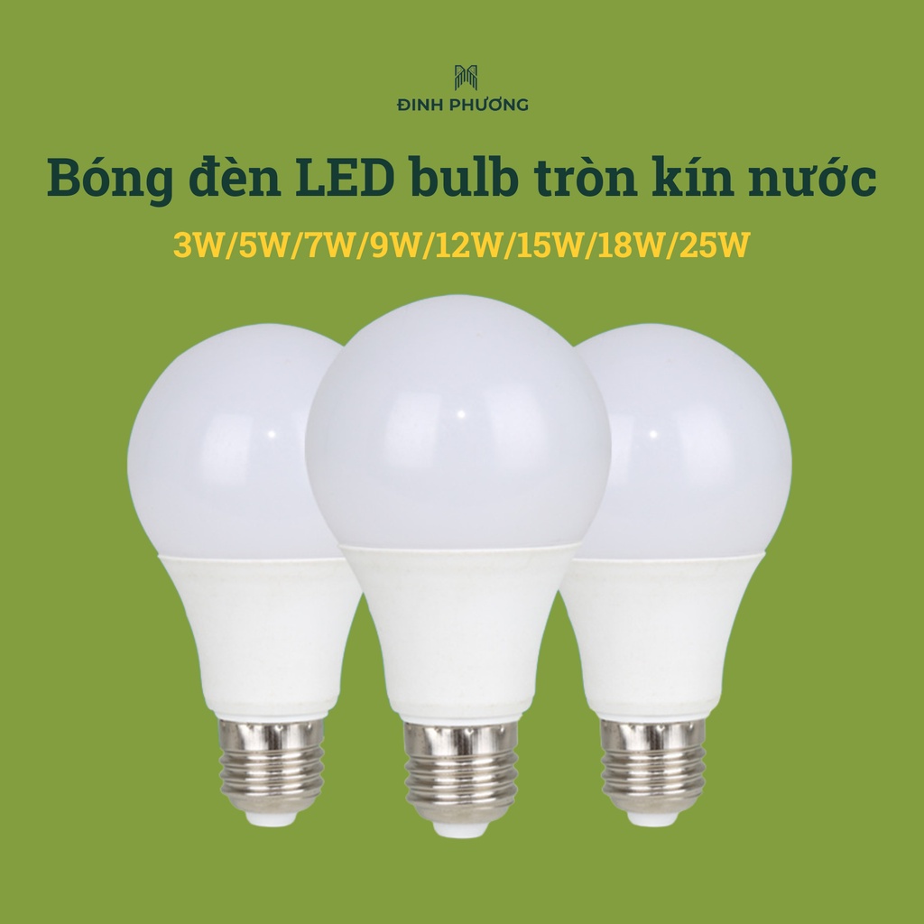 Bóng đèn led tròn 3w 5w 7w 9w 12w 15w 18w 25w siêu sáng tiết kiệm điện