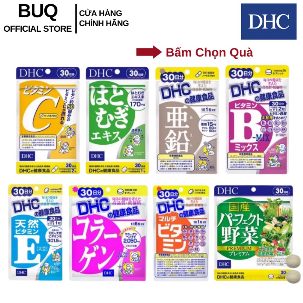 Viên Uống DHC Bổ Sung Vitamin Nhật Bản 30 ngày Vitamin C,B,E,Biotin, Rau Củ, Kẽm (30v/gói, 60v/gói,120v/gói,180v