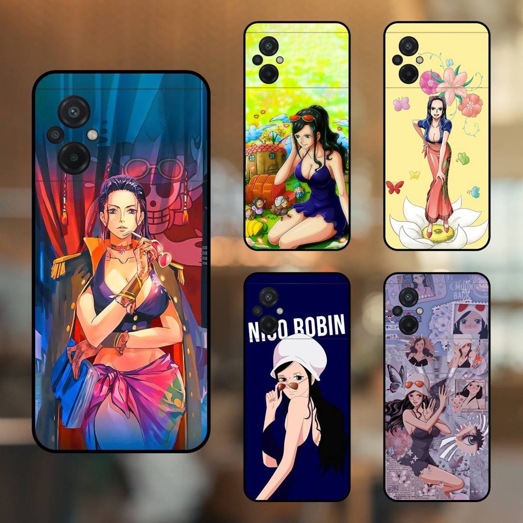 Ốp lưng điện thoại Poco M5 viền đen Nico Robin One Piece Đảo Hải Tặc