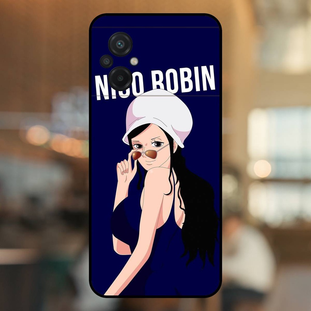 Ốp lưng điện thoại Poco M5 viền đen Nico Robin One Piece Đảo Hải Tặc