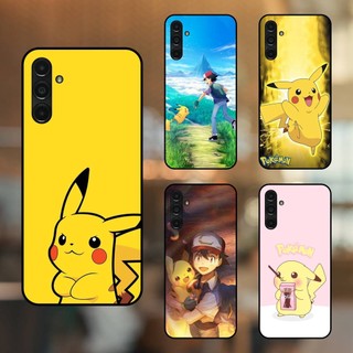 Ốp lưng điện thoại Samsung A14 viền đen Pikachu Pokemon