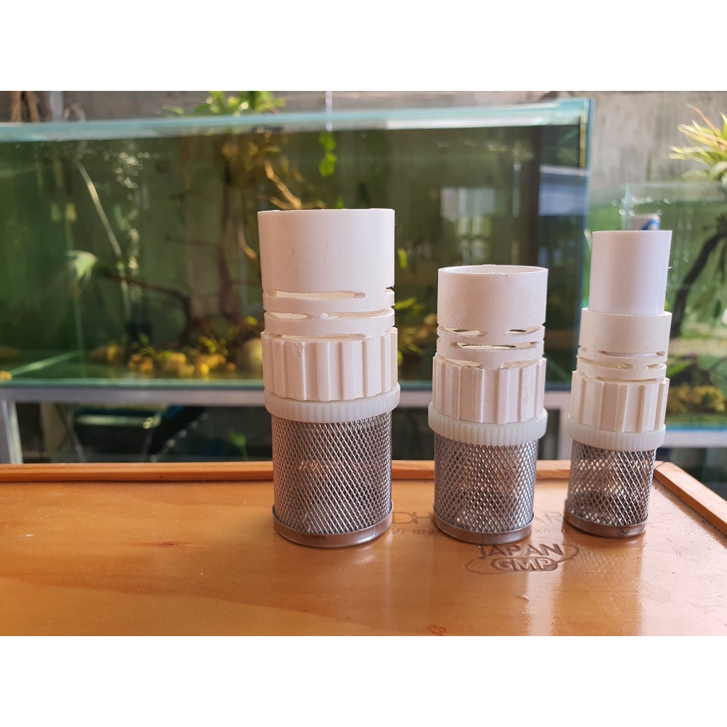 Đầu hút đáy bằng inox phi 16/20/25/32mm - Ngăn hút cá tép con vào máy lọc hồ thủy sinh