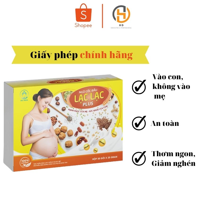 Ngũ cốc bầu cao cấp thai kỳ siêu dinh dưỡng Lạc Lạc DR MAYA - Mẹ ít tăng cân mà con khỏe - 38 loại hạt | HD