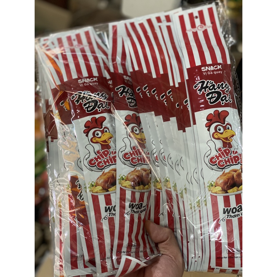 bịch 60 gói snack vị gà quay Hằng Đại gói 26g