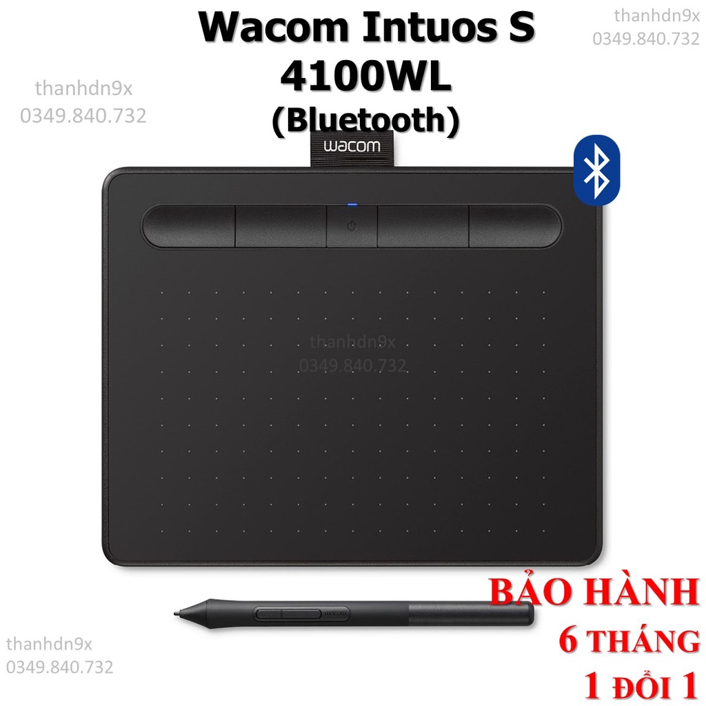 Bảng Vẽ Wacom CTL-4100WL Intuos S Bluetooth không dây - Chính hãng 4100