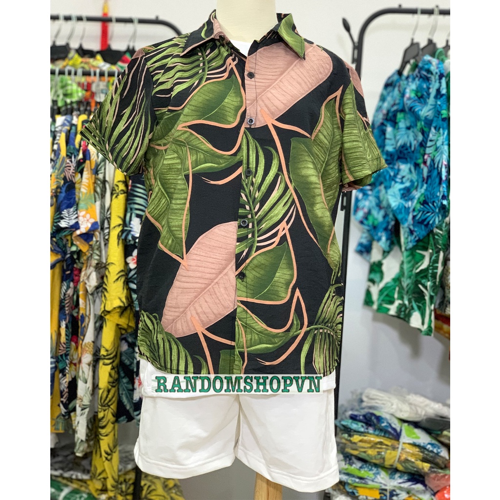 Áo sơ mi đi biển nam vải đũi mềm mát