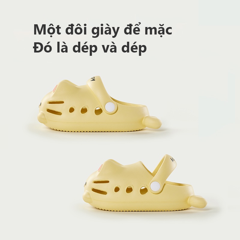 Cheerful Mario Dép Crocs Bằng EVA Đế Mềm Chống Trượt In Hình Mèo Mario Dễ Thương Thời Trang Mùa Hè Cho Bé Gái