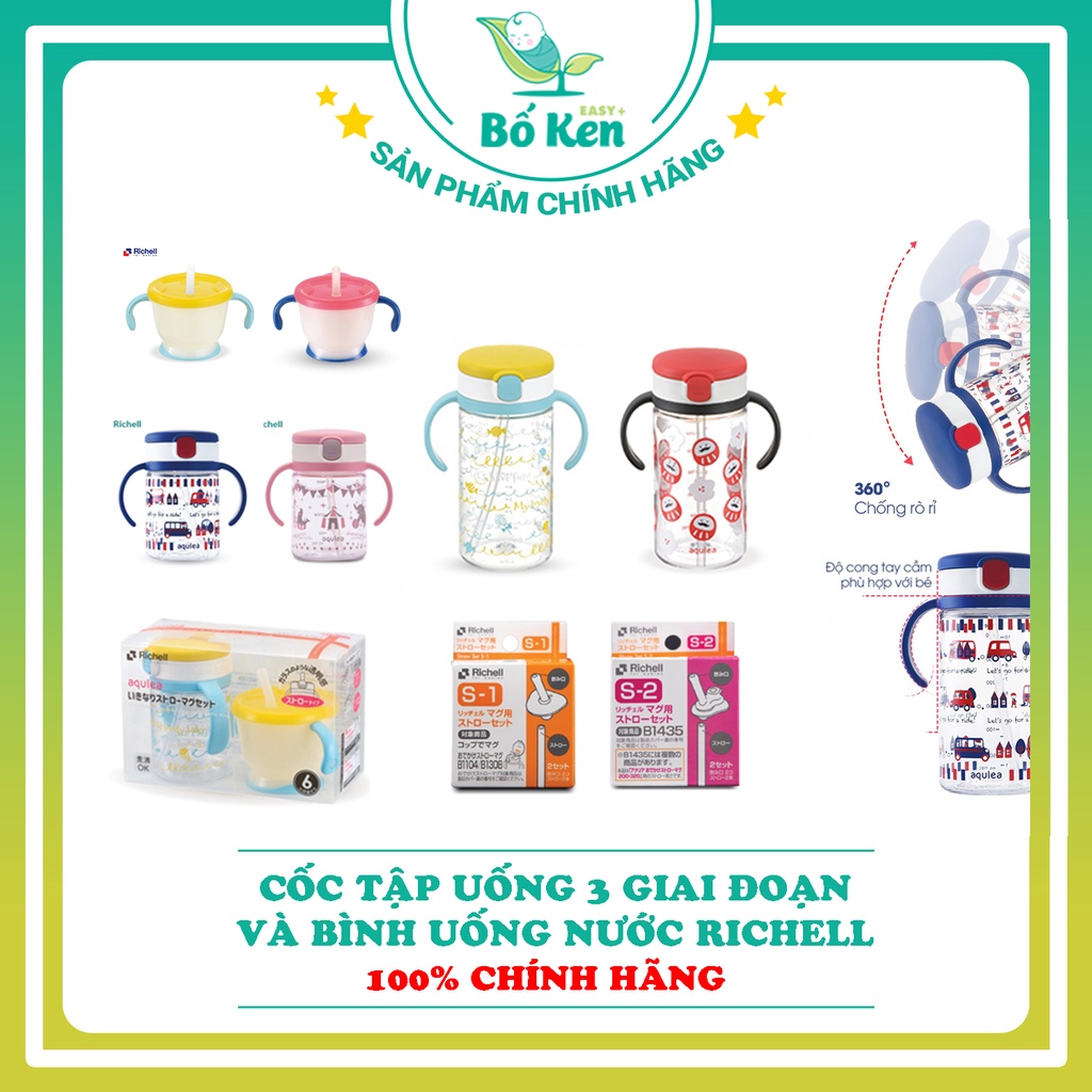 Shop Bố Ken Cốc Tập Uống 3 Giai Đoạn Và Bình Ống Hút Cho Trẻ
