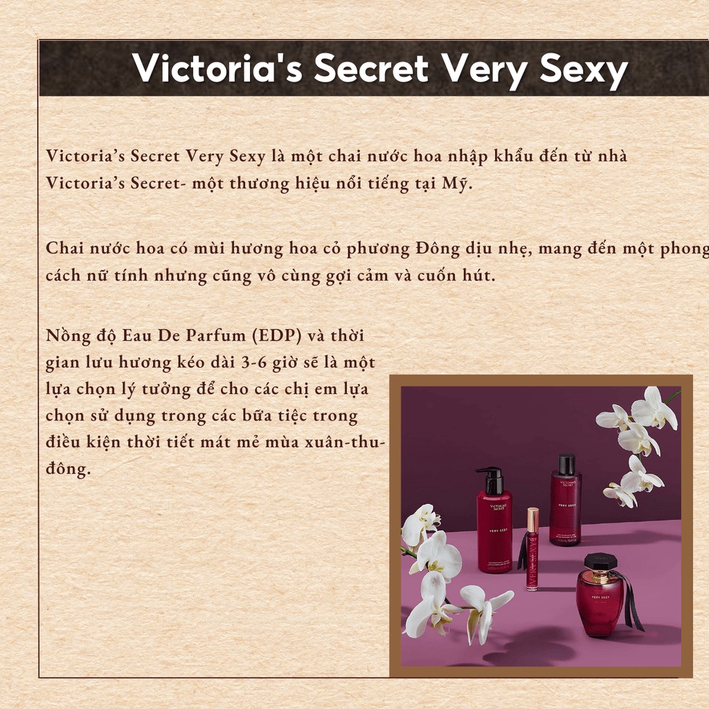[Authentic] Nước Hoa Nữ Mẫu Thử Mini Chiết Victoria's Secret Very Sexy dùng thử chiết 10ml | BigBuy360 - bigbuy360.vn