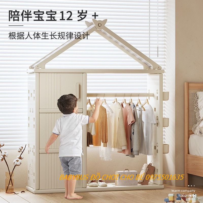 Tủ Oto Bus phong Cách Hàn Quốc đựng đồ chơi, quần áo có bánh xe đựng đồ ngăn nắp cho mẹ và bé BabyPods