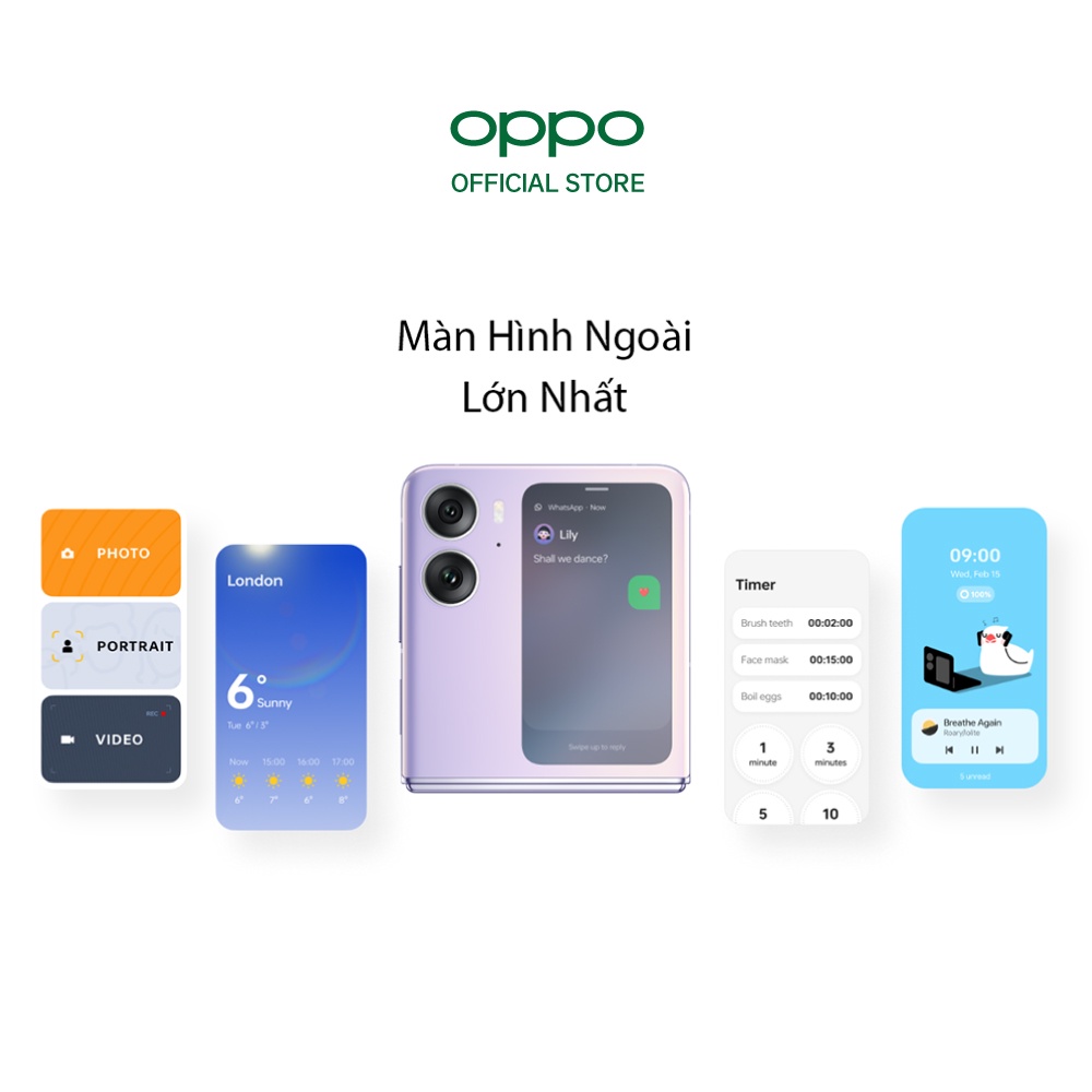 Điện thoại OPPO Find N2 Flip - Hàng chính hãng