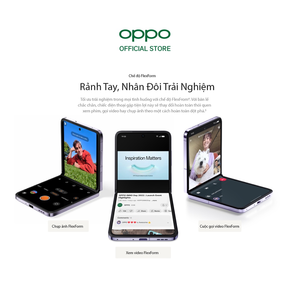 Điện thoại OPPO Find N2 Flip - Hàng chính hãng