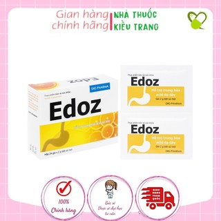 Edoz - Giúp giảm các triệu chứng khó tiêu, trướng bụng, đầy hơi, ăn không tiêu - Hộp 24 gói